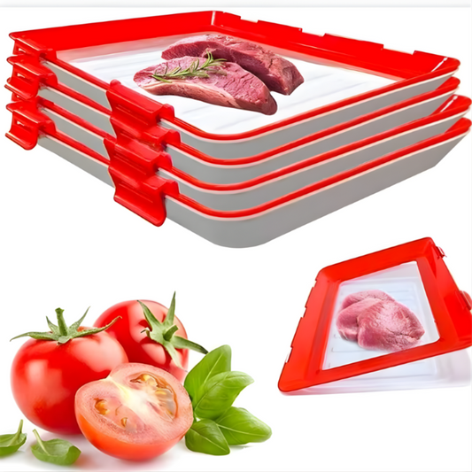 Bandeja FreshPrep reutilizable para preparación de comidas – Contenedores apilables sin BPA para una fácil conservación