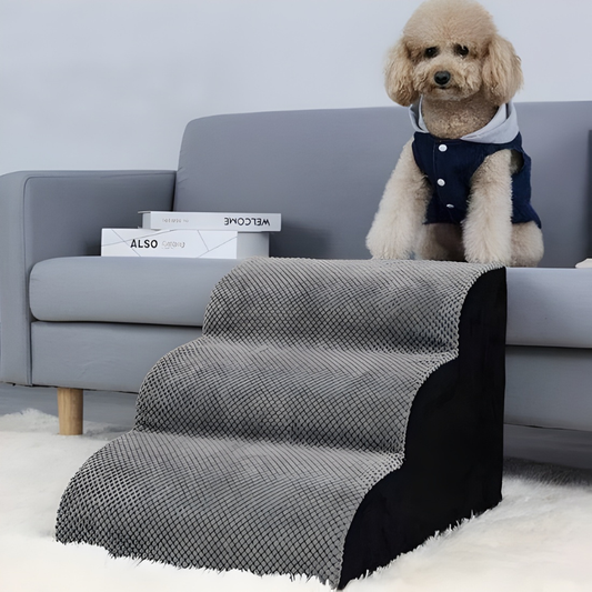 PetEase Stairs – Escaleras para mascotas con funda extraíble con 3, 4, 5 peldaños para camas, sofás, gatos y perros