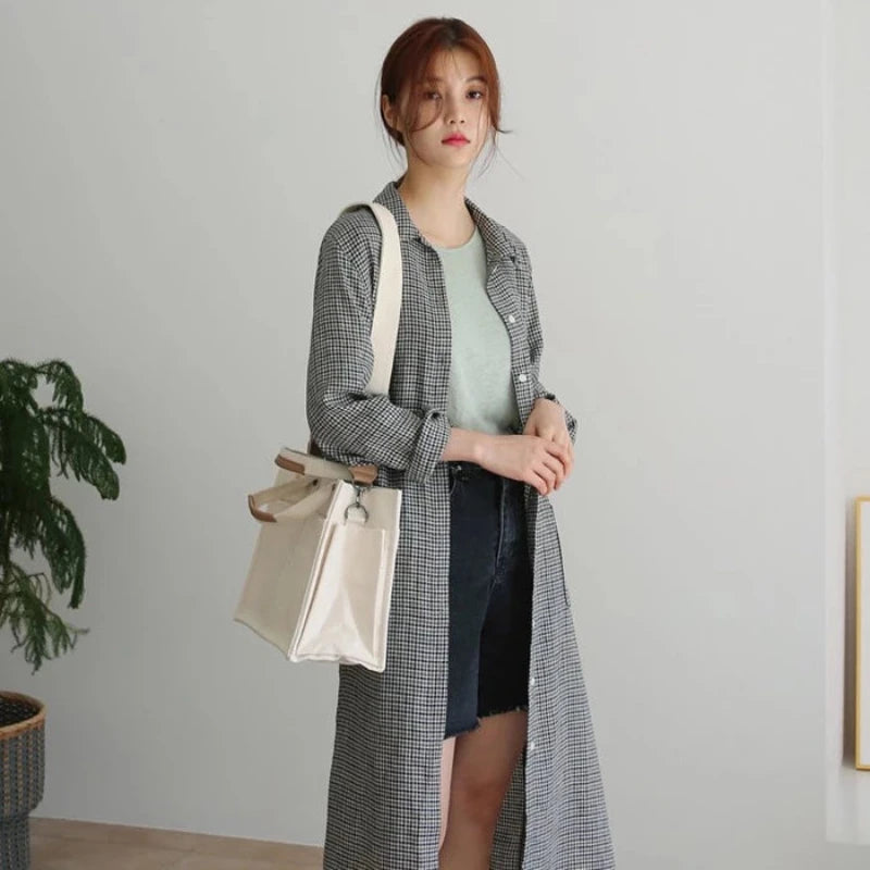 Bolso Tote de Lona de Gran Capacidad con Fondo Desmontable